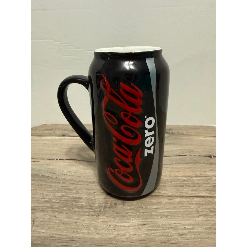 Coca Cola Coke Zero Can Shape Mug Black Novelty Coffee Cup Soda Drinkware